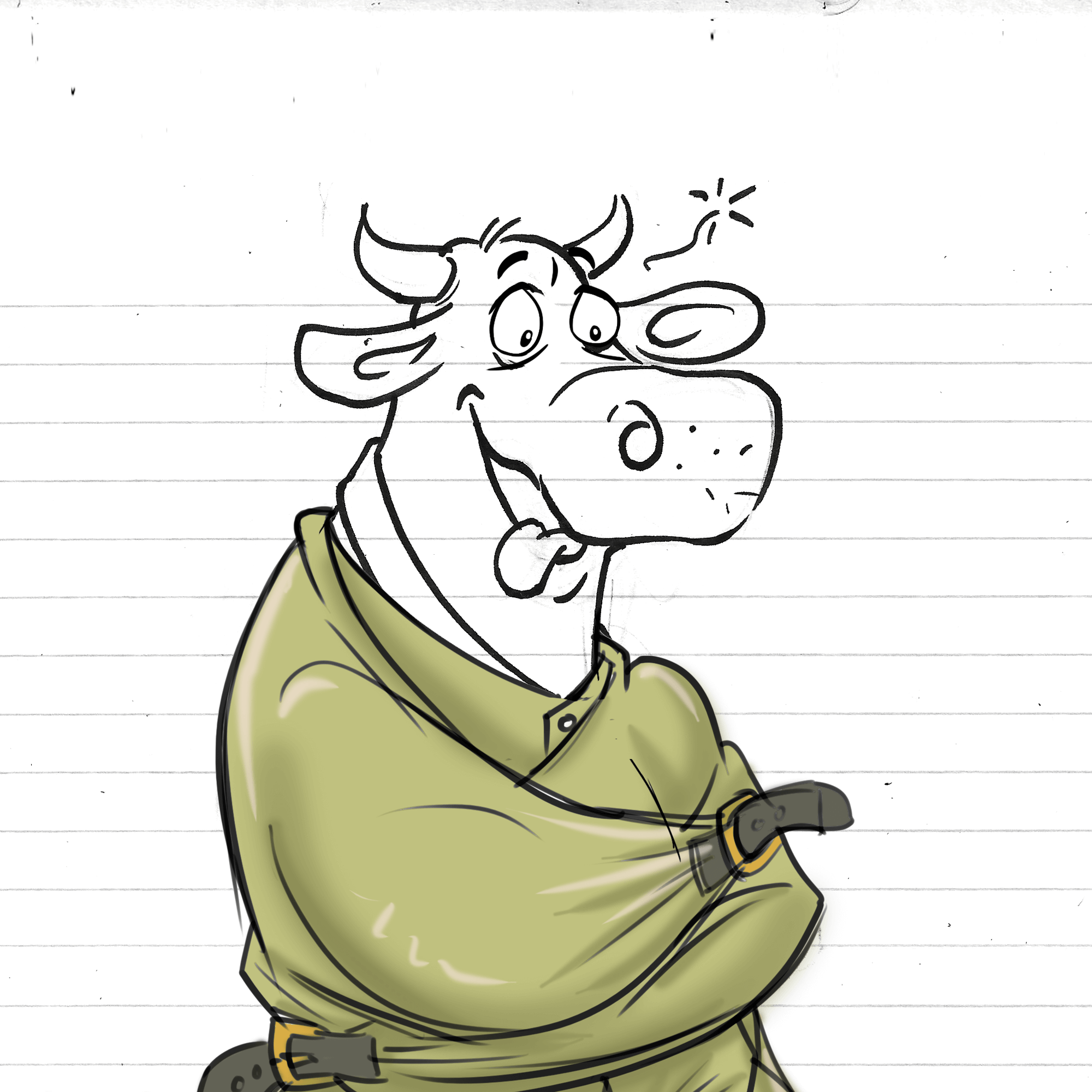 Initial Cow Illustration